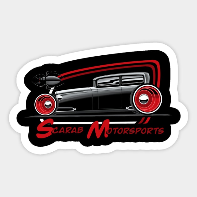 Scarab Motorsports Rat Rod Tudor Logo Sticker by ScarabMotorsports
